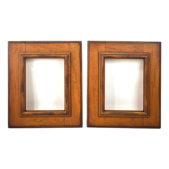Late 20th Century Pair of Modernist Plein Air Solid Wood Frames For Sale
