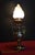 Art Deco Mid-Century Brass Table Lamp with Opaline Flame Shade, 1940s For Sale - Image 9 of 18