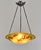 Charles Schneider - Le Verre Français A large French art deco hanging fixture in wrought iron with a nice Schneider Le...