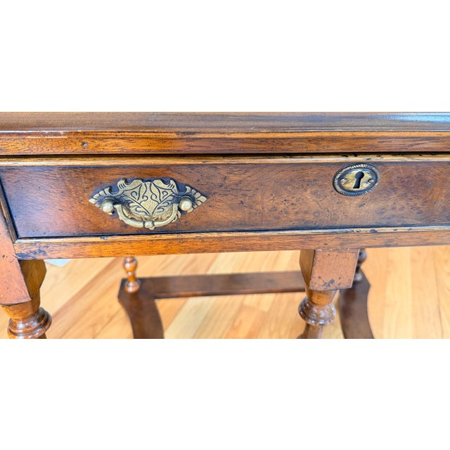 Wood Early 20th Century William and Mary Style Walnut Lowboy-Side Table For Sale - Image 7 of 16