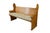 Victorian 2 Antique Gothic Revival Quartersawn Oak Carved Church Pews Deacon Bench Pair For Sale - Image 3 of 18