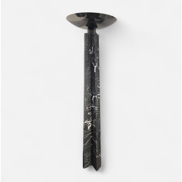 Black Wagneriana Marble Floor Lamps by Lella and Massimo Vignelli, 1980s, Set of 2 For Sale - Image 8 of 17
