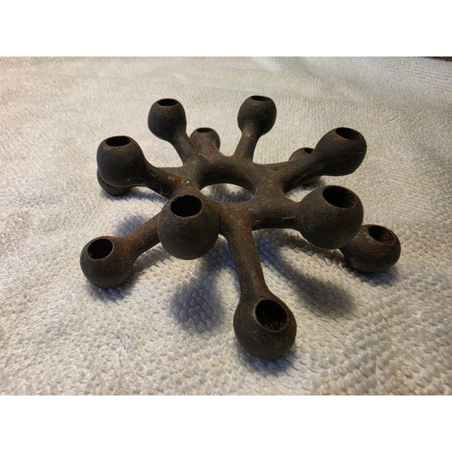 Metal Vintage 1960s Danish Dansk Designs Quistgaard ‘Spider’ Cast Iron Candleholder, Atomic Era Style For Sale - Image 7 of 10