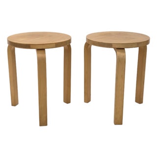 Model 60 Stools by Alvar Aalto for Artek, 1960s, Set of 2 For Sale