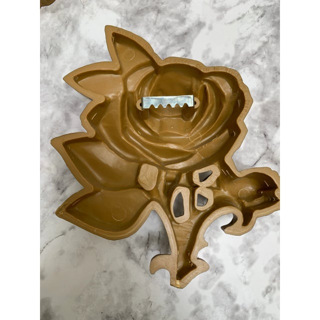 Set of Four 1950s Textural Roses Wall Accents, Midcentury Homco Usa For Sale - Image 4 of 11