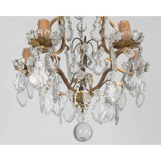 French Louis XV Style Crystal Chandelier For Sale - Image 11 of 15