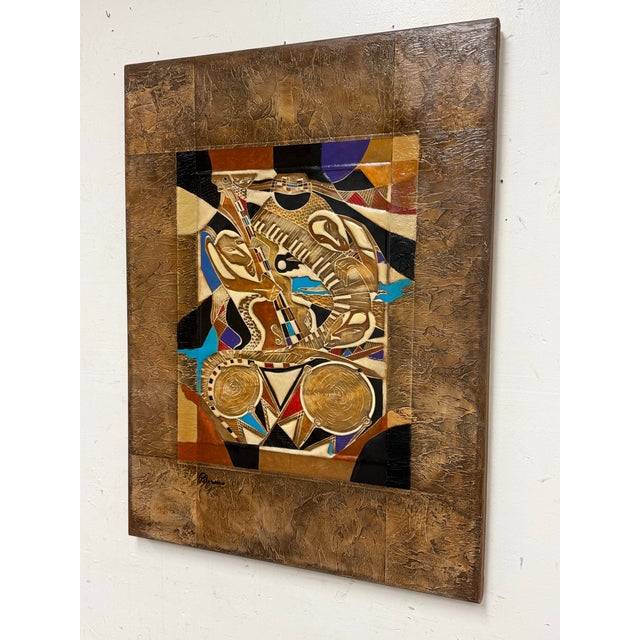 Design Plus Gallery presents an Original Mixed Media Artwork titled "Jammin" by artist Joseph Palermo (1936 - 2014)....