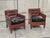 Club chairs, in leather, style/attr. to Otto Schultz, Sweden 1930/40s Patina, signs of wear and age.
