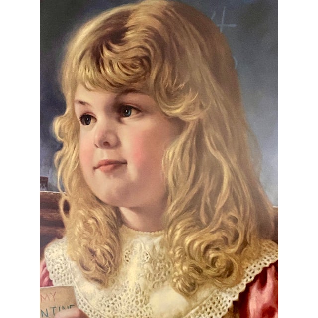 Vintage Jim Daly Signed & Numbered Limited Edition Americana Print “Secret Admirer” Exquisitely Framed and Double Matted Excellent Condition. For Sale - Image 9 of 18