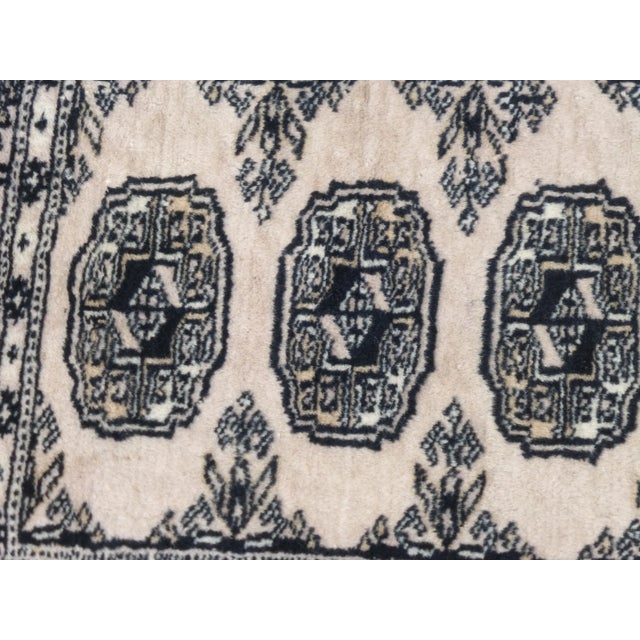 Gray Vintage Bokara Rug Medium (1 of 2 Matching Rugs) - 3′1″ × 5′1″ For Sale - Image 8 of 11