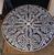 Wood Mid Century Blue Lacquer Table With Inlaid Mother of Pearl Design and Solid Brass Legs For Sale - Image 7 of 11