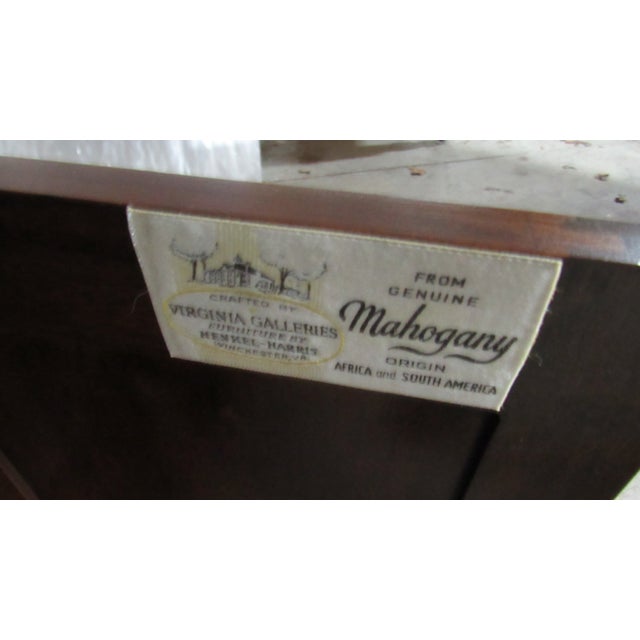 1980s Henkel Harris Mahogany Corner Cabinet Hutch Cupboard For Sale - Image 11 of 12