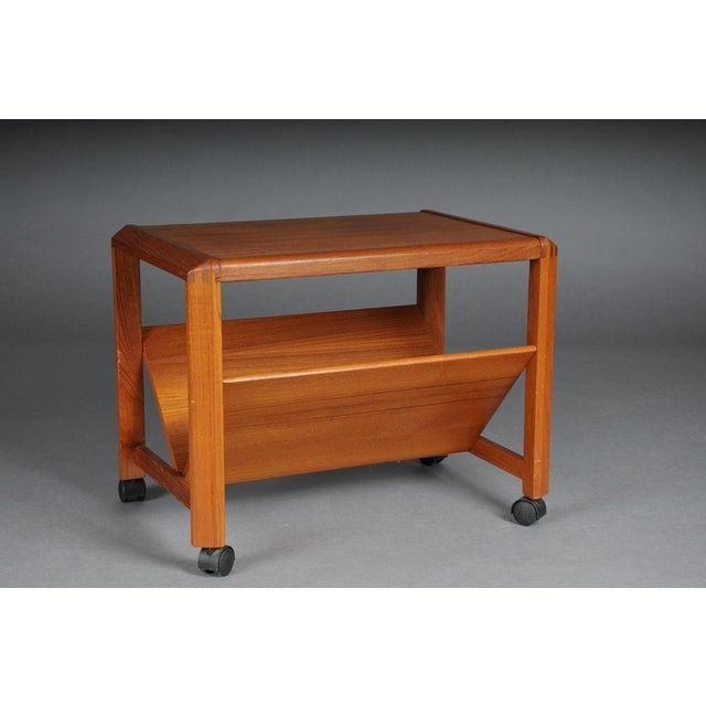 Designer Newspaper Tables by Aksel Kjersgaard Denemarkt Solid Teak, Labeled by Aksel Kjersgaard from 1970. Made in Denmark...