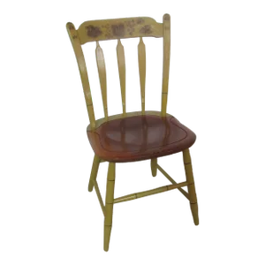 1980s Hitchcock Mustard Farmhouse Dining Room Kitchen Chair