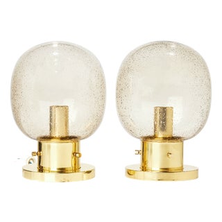 Ceiling Light in Brass and Glass from Glashütte Limburg, 1970s For Sale