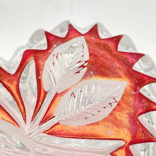 Hofbauer "Byrdes" Ruby Crystal Heart Trinket Box With Lid (Vintage 1970’s-1990’s, Original Foil Label) For Sale - Image 9 of 17