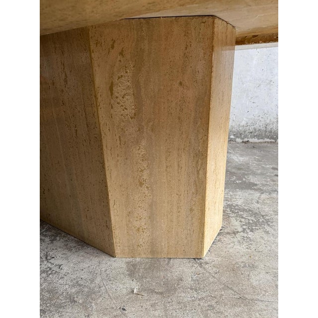 Stone Sculptural Travertine Dining Table, 1970s For Sale - Image 7 of 13