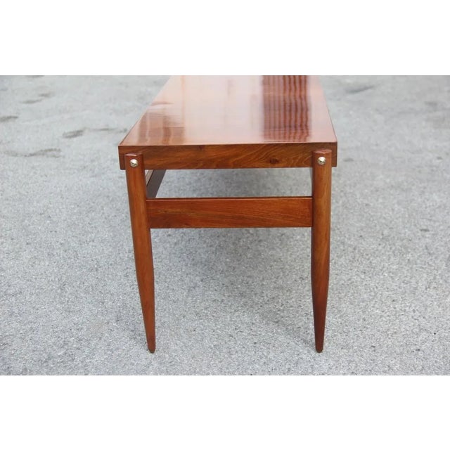 Vintage Rectangular Walnut Coffee Table For Sale - Image 9 of 11