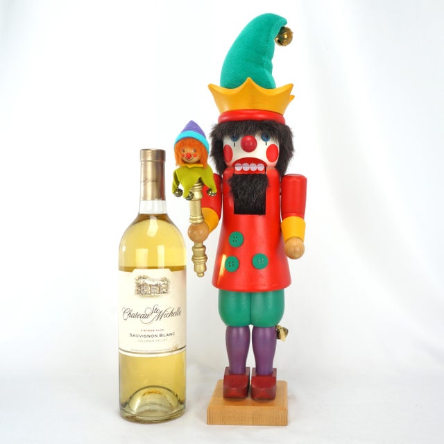 Traditional Vintage Christian Ulbricht Court Jester Nutcracker Signed 1990s For Sale - Image 3 of 10