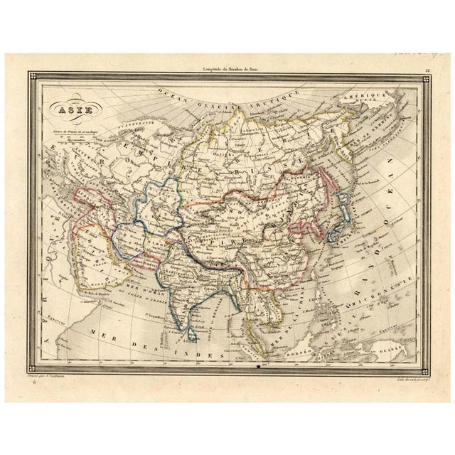Mid 19th Century Antique Map of Asia, 1846 For Sale - Image 5 of 5