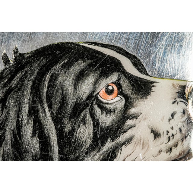 Silver Fantastic Hand Painted Enamel Springer Spaniel Dog 800 Silver Antique Cigarette Case Holder Tobacciana For Sale - Image 8 of 18