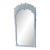 Vintage Newly Lacquered White Roche Style Palm Frond Leaves Leaf Wall Mirror For Sale