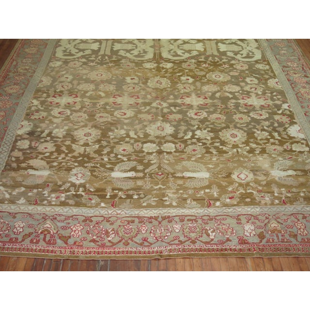 Zabihi Collection Oversize Indian Antique Agra Carpet For Sale - Image 11 of 12