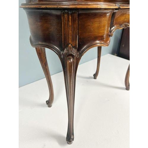 French Louis XV Revival Dressing Table with Mirror and Stool, 1890s, Set of 2 For Sale - Image 5 of 15