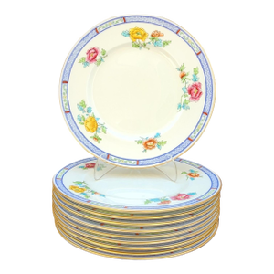 Antique Early 20th Century Tiffany & Co. Cauldon England Luncheon Plates - Set of 10