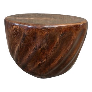 One-of-a-Kind Custom Cedar Wood Table by Artist; Daniel Pollock, 16” H X 21” D For Sale