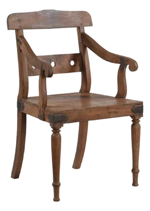Vintage Anglo-Indian Teakwood Armchair
