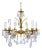 Vintage Spanish Chandelier With Crystal Prisms For Sale