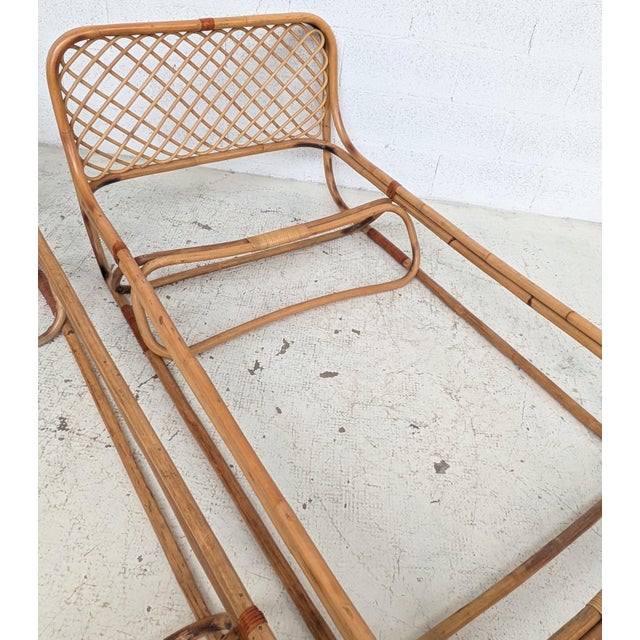 Italian Bamboo Single Beds, 1960s, Set of 2 For Sale - Image 10 of 16