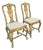 Pair of Italian Venetian Rococo Revival Hand-Painted Polychrome and Parcel-Gilt Side Chairs With Floral Decoration, Circa 1920 For Sale