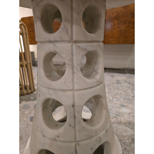 Contemporary Marble Side Table Attributed to Global Views For Sale - Image 10 of 12