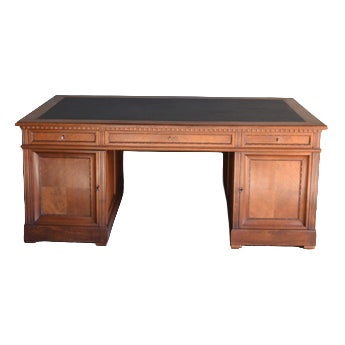 Antique Mahogany Partner Desk For Sale
