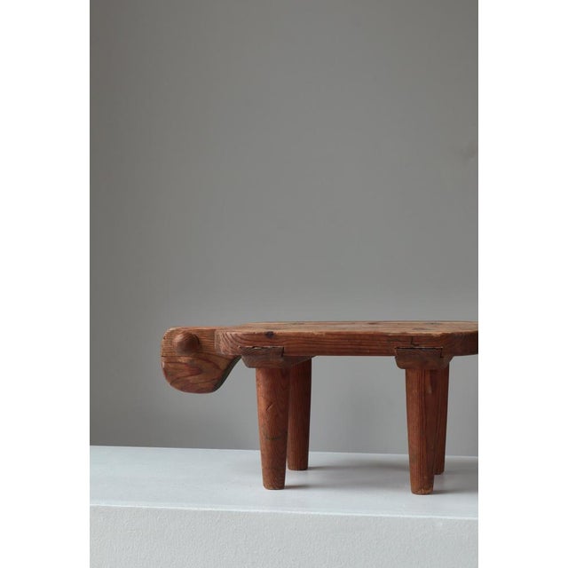 Prototype Stool in Pine Wood from Erik Höglund, Sweden, 1950s For Sale - Image 6 of 16