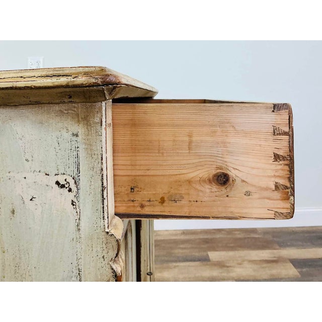 Wood 19th Century Swedish Gustavian Painted Pine Side Cabinet, Circa 1850 For Sale - Image 7 of 15