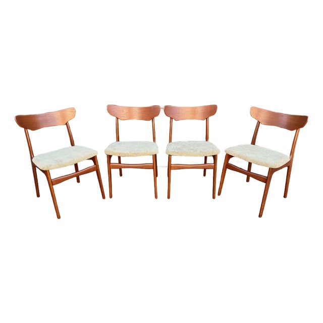 Vintage Danish Modern Teak Dining Chairs From Schionning and Elgaard for Randers For Sale