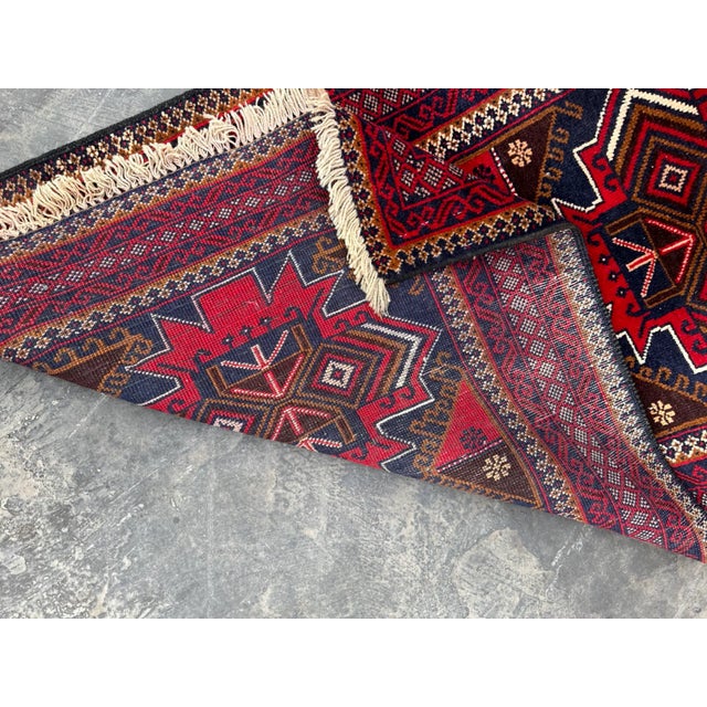 Vintage Belouch Tribal Afghan Rug For Sale - Image 6 of 6