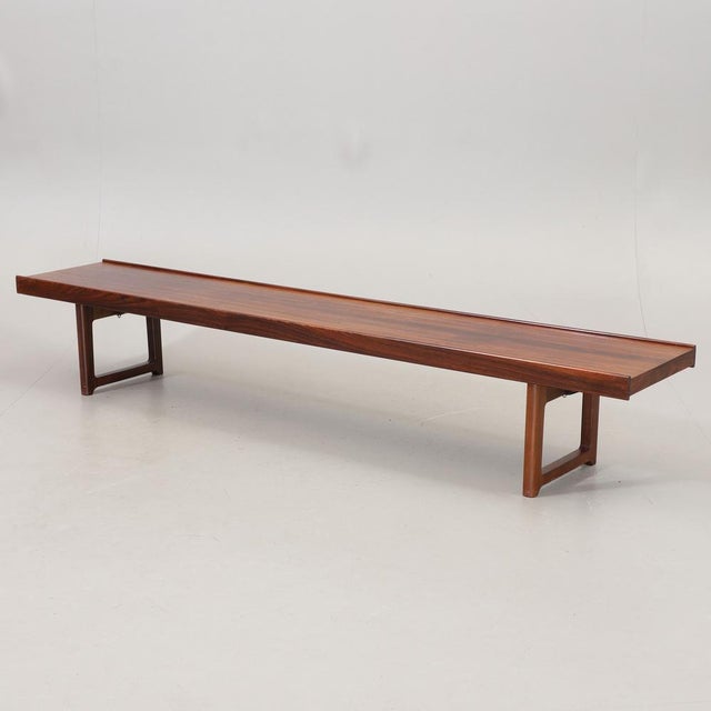 Wood Vintage Bench in Rosewood by Torbjørn Afdal for Bruksbo, Norway, 1960s For Sale - Image 7 of 7