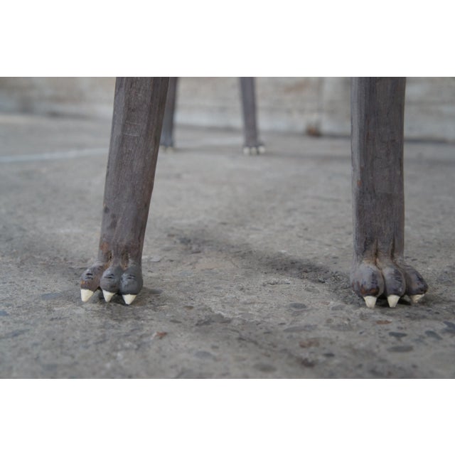 Vintage Hand Carved Egyptian Revival Folk Art Bali Cat Sculpture For Sale - Image 10 of 12