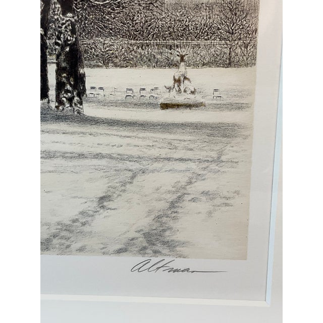 1980s Harold Altman Signed Limited Edition Etching “January, Jardin Du Luxembourg” For Sale In Los Angeles - Image 6 of 9