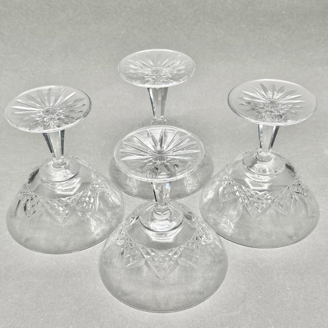 Vintage Set of 4 Waterford Crystal “Kenmare” Champagne Coupe Glasses For Sale - Image 9 of 10