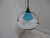1980s Vintage Italian postmodern Tension Glass Hanging Pendant Chandelier For Sale - Image 5 of 9
