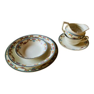 1930s Breakfast Set for One - English Porcelain- Set of 6 PCs. For Sale