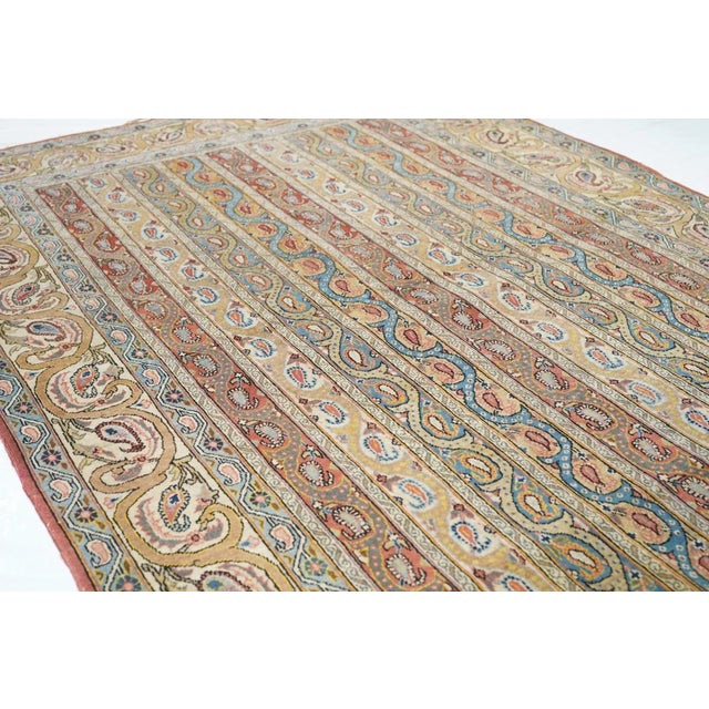 Antique Qum Rug 4'8'' x 6'10'' For Sale - Image 9 of 11