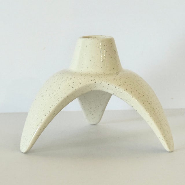 Ceramic Rare — Franciscan Atomic Starburst or Oasis Atomic Candlestick Holder, Single Unit, MCM For Sale - Image 7 of 10