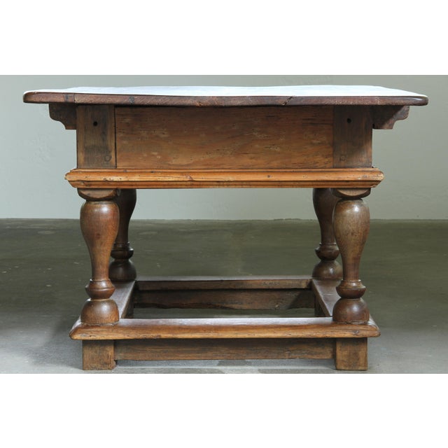 Baroque Antique Baroque Nordic Provincial Oak Table, 1800s For Sale - Image 3 of 18