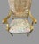 Antique Victorian Louis XVI Style Gilt Wood Fauteuil Throne Tall Back Armchair With older tapestry upholstered back and...